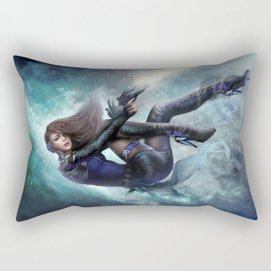 Espionage 101 - Futuristic sci-fi girl spy Rectangular Pillow