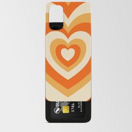 Orange Retro Hearts Android Card Case