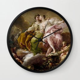 Allegory of Justice and Peace - Corrado Giaquinto Wall Clock