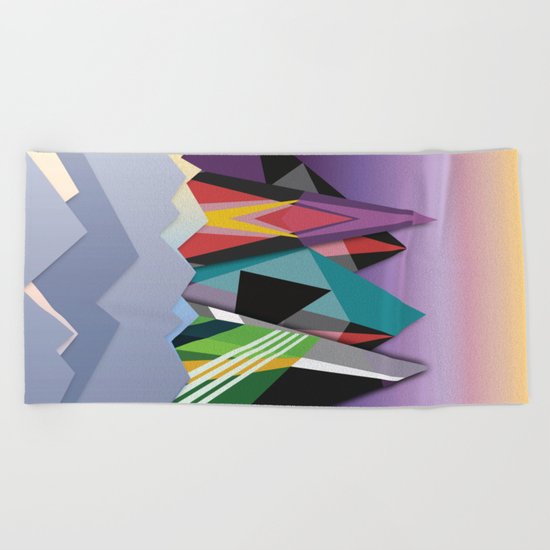 Cosmic Mountains No. 1 Beach Towel