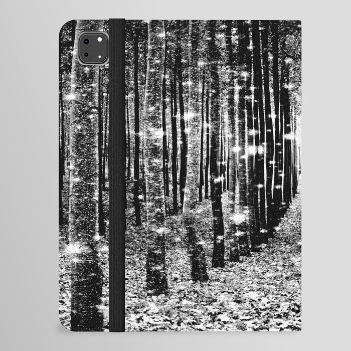 Magical Forest Black White Gray iPad Folio Case