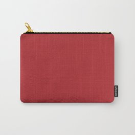 Mid-tone Bright Holiday Red - Valentine Bold Red Solid Color Parable to Pantone Space Cherry 20-0075 Carry-All Pouch