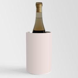 Coconut Cream pale pink pastel solid color modern abstract pattern  Wine Chiller