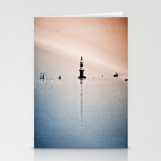 Fishing Near The Lighthouse Stationery Cards
