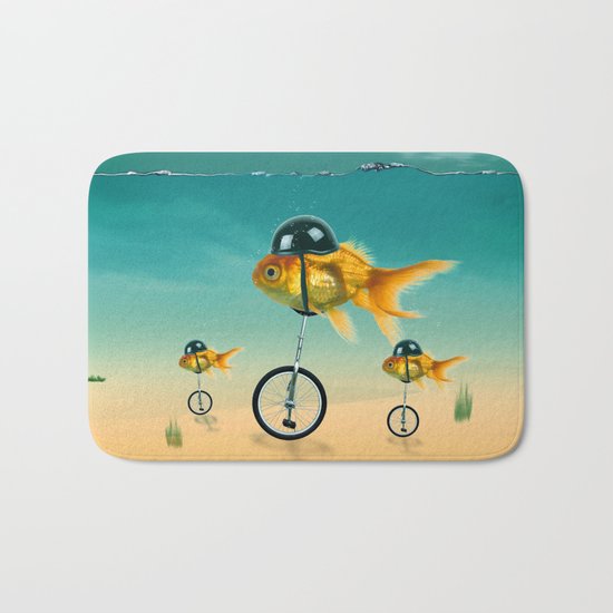 gold fish Bath Mat