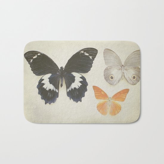 Brown Butterflies Bath Mat