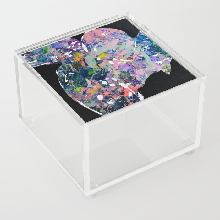 Dream State: A black and neon painting by Alyssa Hamilton Art Acrylic Box