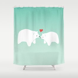 Polar Attraction Shower Curtain