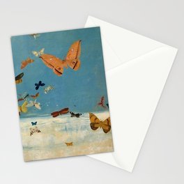 Butterflies Flying Above Clouds portrait painting, Circa 1934 by Migishi Kōtarō  Stationery Card
