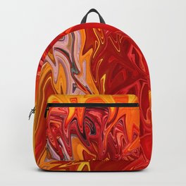 Bright Orange ELECTRIC Paint Abstract DESIGN Backpack
