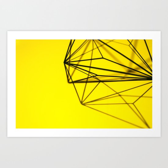 Yellow shape Art Print