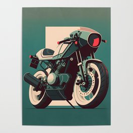 Retro Motorcycle #1 Poster
