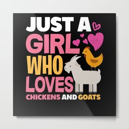 Goat Woman Metal Print