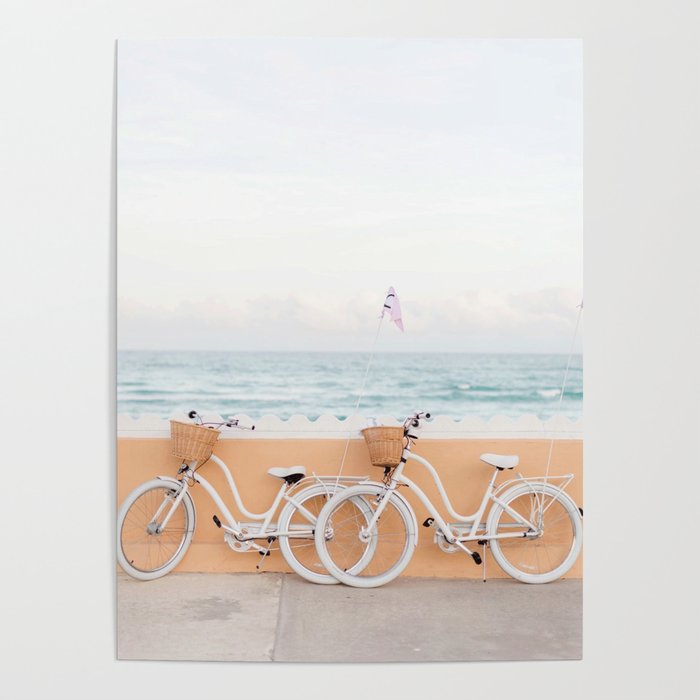 beach cruiser bikes Poster