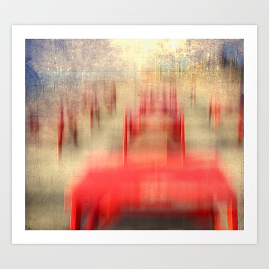 Summer at the Seafront Cafe, Southwold Art Print