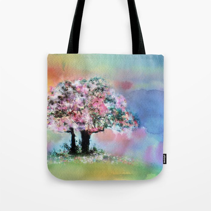Cherry Blossom Trees Tote Bag