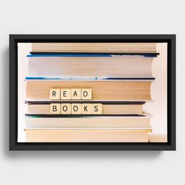 Read Books Framed Canvas