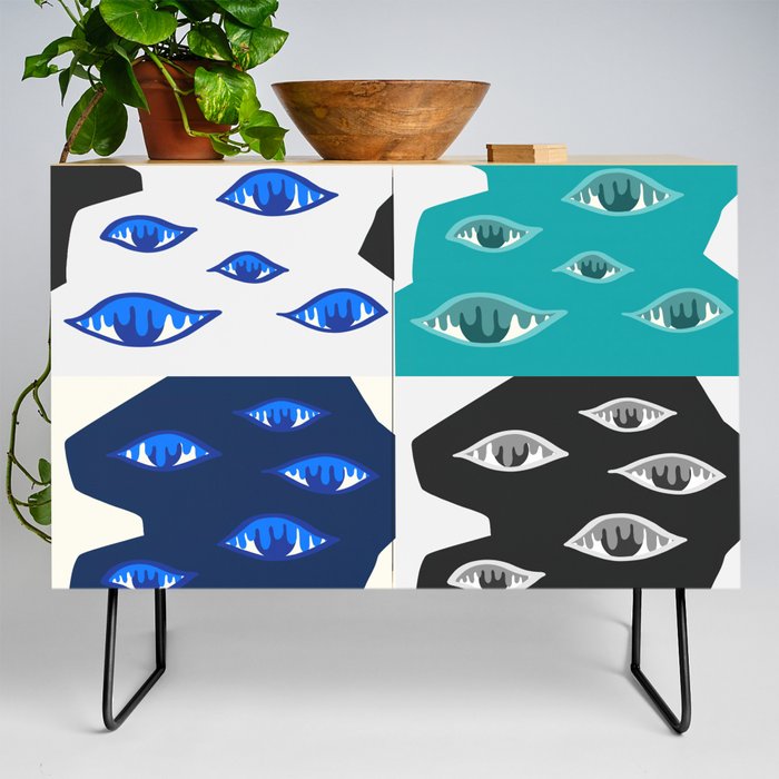 The crying eyes patchwork 2 Credenza