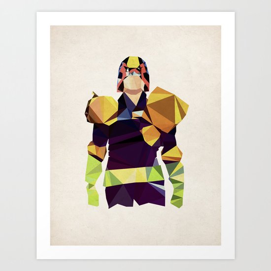 Polygon Heroes - Dredd Art Print