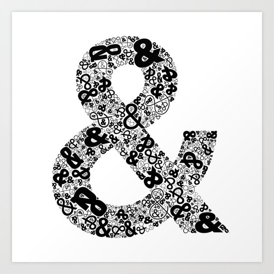 Helvetica Ampersand Art Print