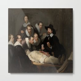Rembrandt van Rijn's The Anatomy Lesson of Dr. Nicolaes Tulp Metal Print | Vintage, Classic, Artwork, Beautiful, Masterpiece, Famous, Artist, Painting, Museum 