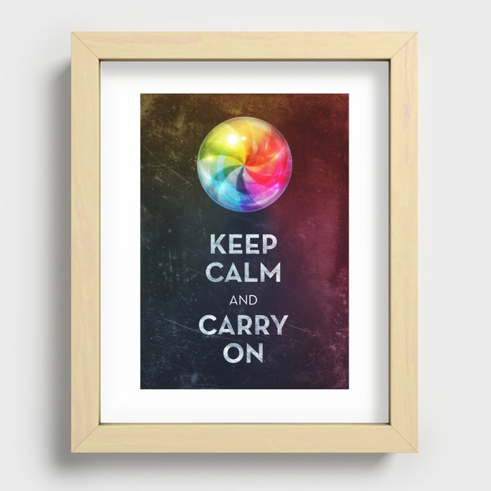 Keep Calm Recessed Framed Print