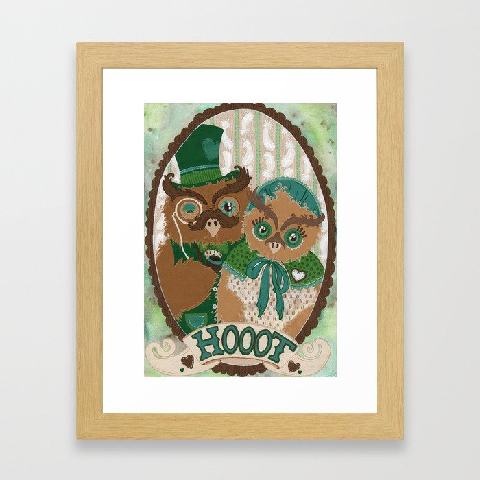 Mr. and Mrs. Owl Framed Art Print
