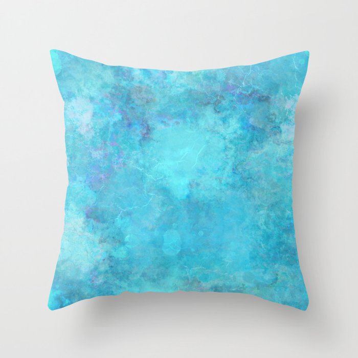 Water light blue Throw Pillow