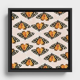 Just Butterflies in Orange Framed Canvas