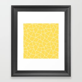 Mosaic Art Tile Yellow Framed Art Print