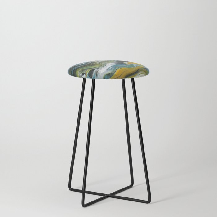 Abstract Swoosh Counter Stool