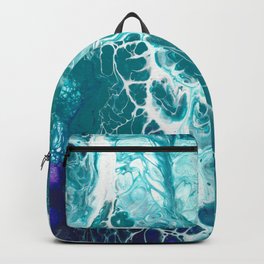 174, of Scales and Scars Backpack | Mermaid, Abstractart, White, Cells, Blue, Acrylic, Fluidart, Acrylicpouring, Painting, Mermaidscales 