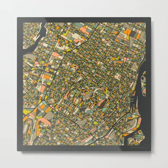 MONTREAL MAP Metal Print