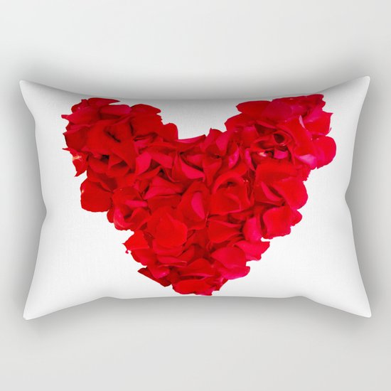 heart shape, rose petals Rectangular Pillow