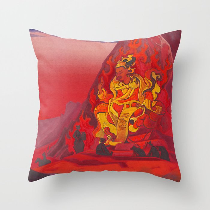 Command of Rigden Djapo, 1933 by Nicholas Roerich Throw Pillow