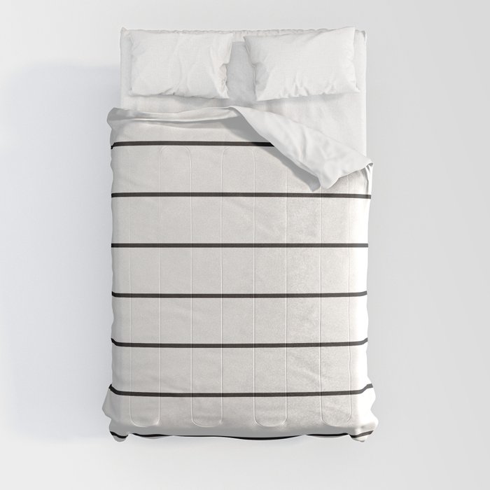 Simple Stripe | Black on White Comforter