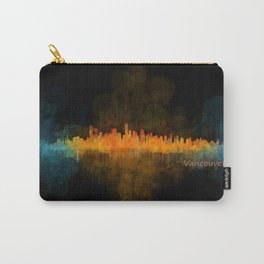 Vancouver Canada City Skyline Hq v04 dark Carry-All Pouch | Melt, Vancuver, Mainland, Skylines, Nice, Painting, Vancouver, America, Watercolor, Cityscape 