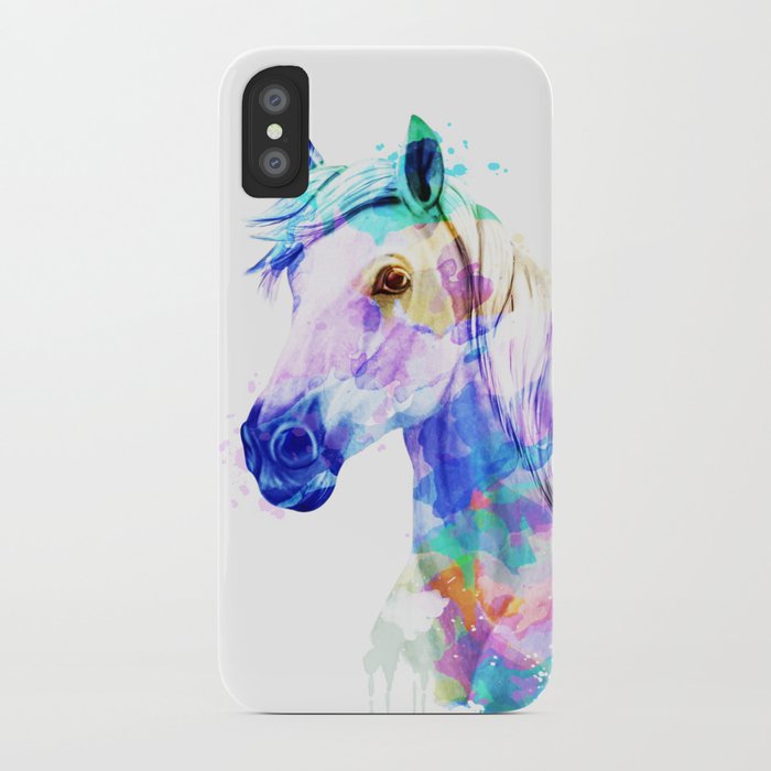 horse watercolor, horse print, watercolor print, watercolor animal, horse painting, horse gift print iphone case