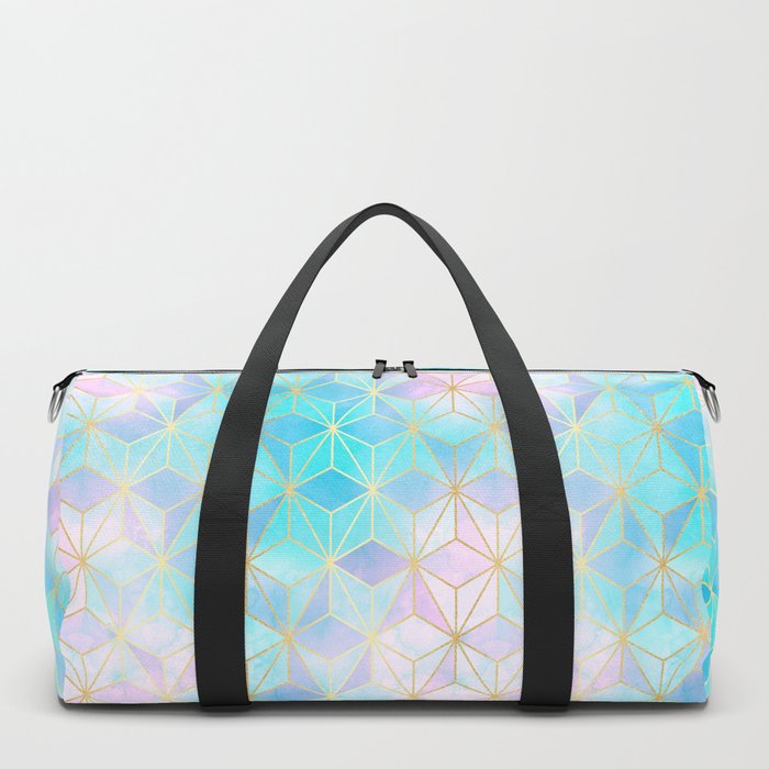 iridescent duffle bag