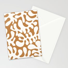 White Matisse cut outs seaweed pattern 4 Stationery Card