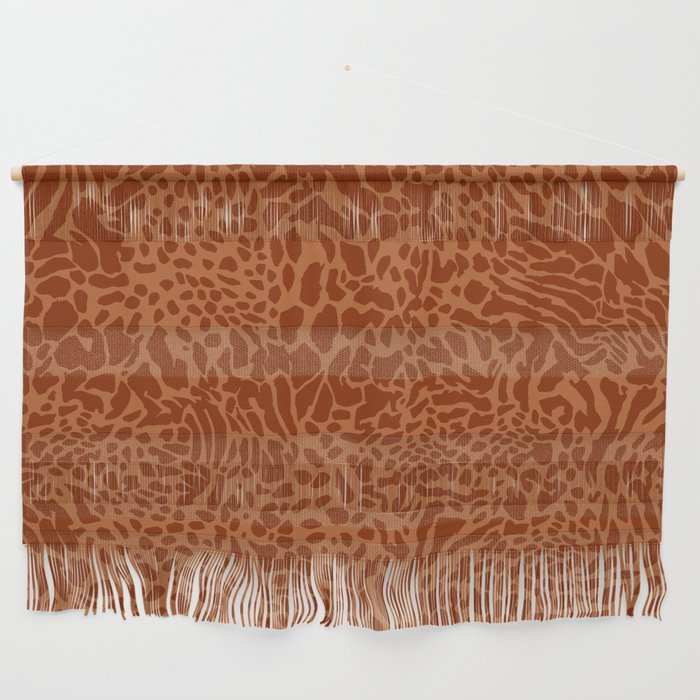 Leopard Print Pattern in Terracotta Wall Hanging