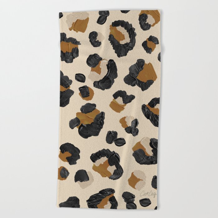 Leopard Print – Neutral Gold Light Palette Beach Towel