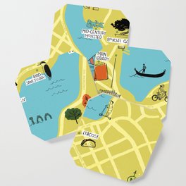 Around Lake Merritt, Oakland Map Coaster