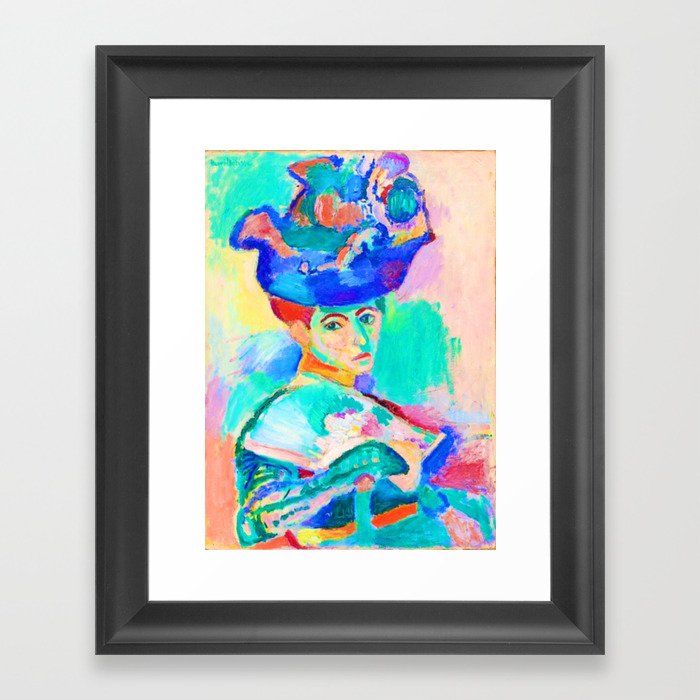 Woman with a Hat Framed Art Print