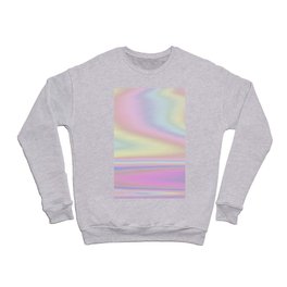 Iridescent Holographic Abstract Colorful Pattern Crewneck Sweatshirt