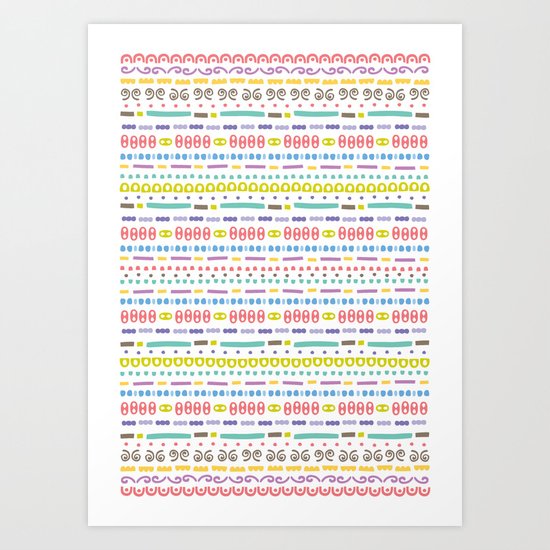 Retro Motivo Art Print