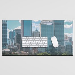 Australia Photography - Major City Under The Blue Sky Desk Mat