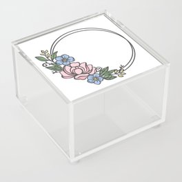 ROSE PATTERN Floral Wedding Seamless Vector Illustration Acrylic Box