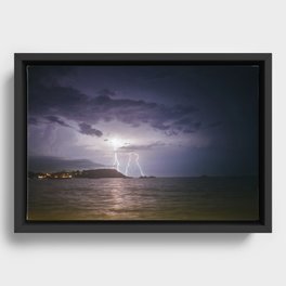 Lightning Storm over Koh Samui Framed Canvas