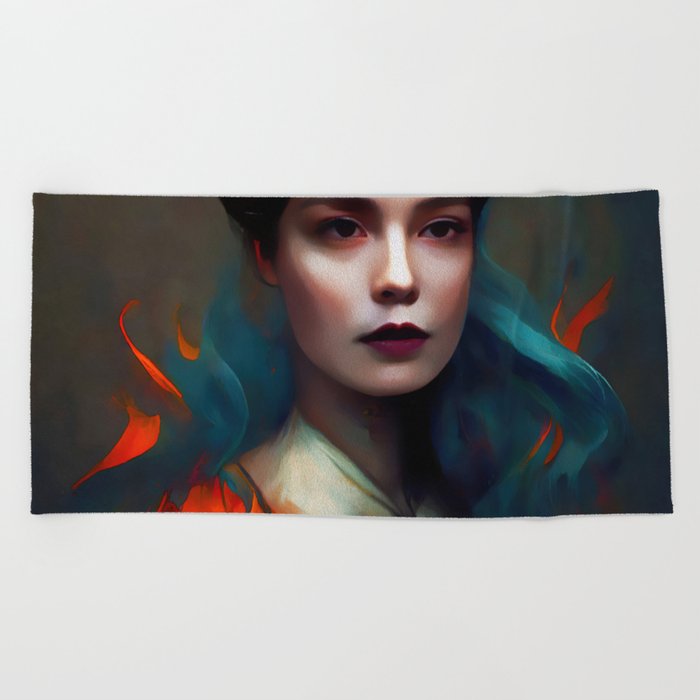 Empress of Fire Beach Towel